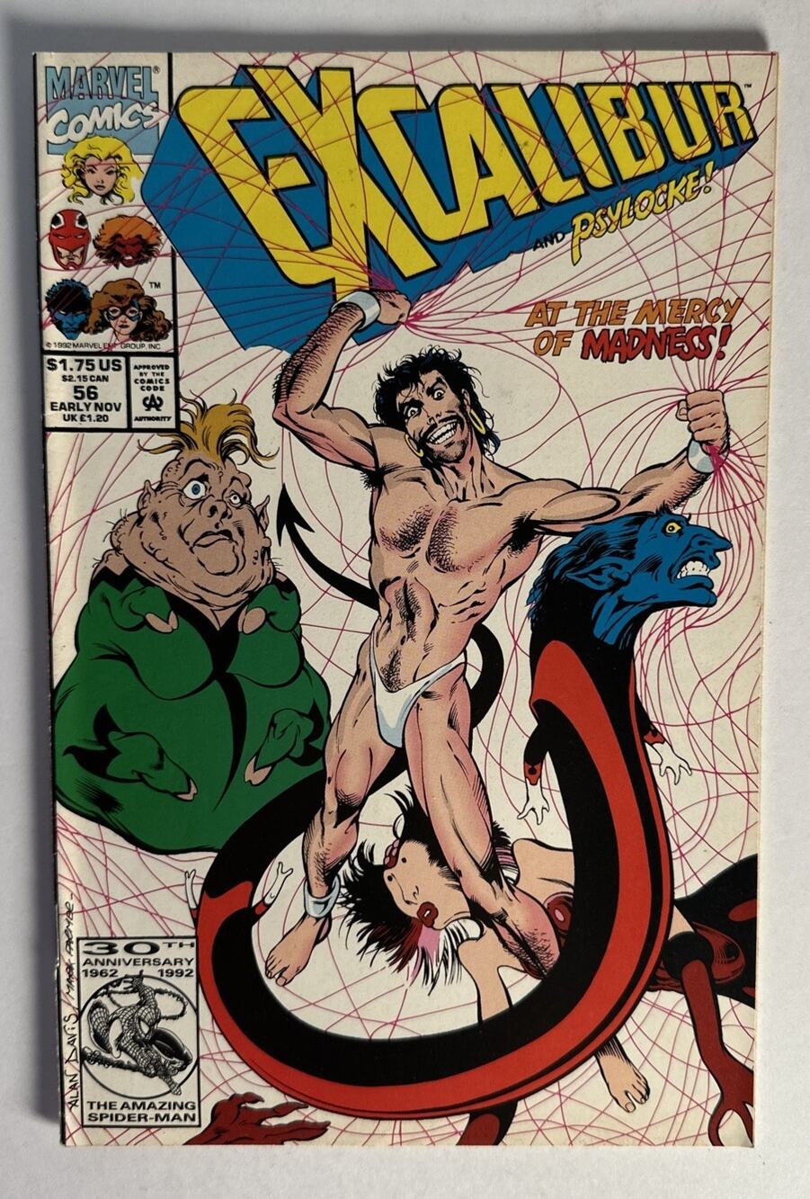 Excalibur #56 Early November 1992 Marvel Comic Book At Mercy Of Madness Psylocke